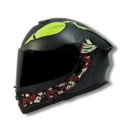 CASCO 2W MONSTER ABAT. NEGRO MATE L