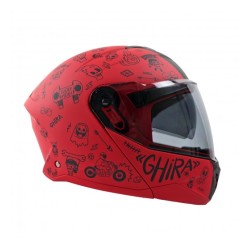 CASCO GHIRA GH1000 PRO ABAT. ROJO L