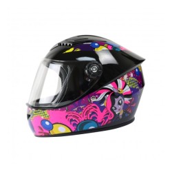 CASCO GHIRA KIDS ABAT. GRAFICO NE/ROSA