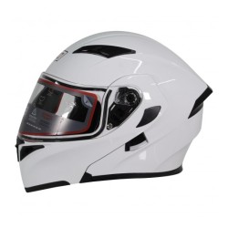 CASCO R7 RACING ABAT. BLANCO M