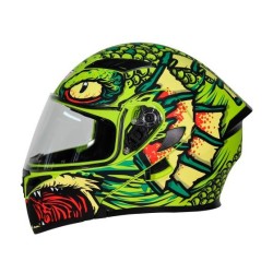 CASCO R7 RACING ABAT. REPTIL VE/AM/ROJO 2XL