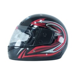CASCO R7 RACING ABAT. REPTIL VE/AM/ROJO L
