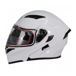 CASCO R7 RACING SKULL BLANCO MATE L