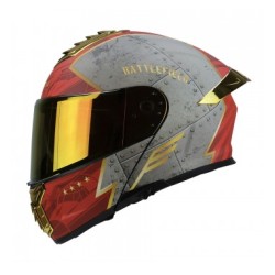 CASCO RODA PILOT ABAT. NE/VE. MICA ORO XL