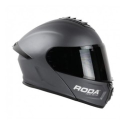 CASCO RODA PILOT ABAT. ROJO METAL  L