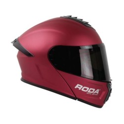 CASCO RODA PILOT ABAT. ROJO METAL  XL
