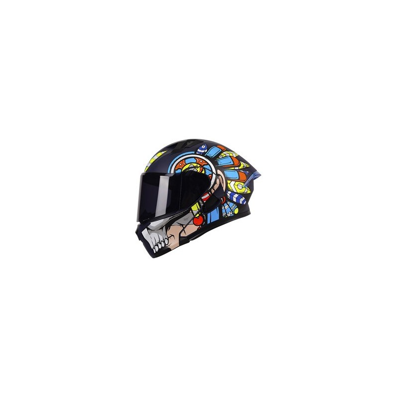 CASCO RODA RUSH ABAT. NE/AZUL MASTER M