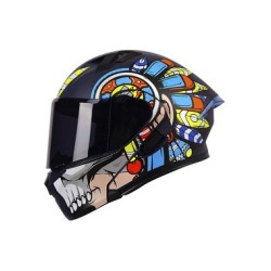 CASCO RODA RUSH ABAT. NE/AZUL MASTER XL