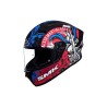 CASCO SMK SAMURAI MA253 RO/AZUL MATE 2XL